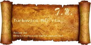 Turkovics Márta névjegykártya