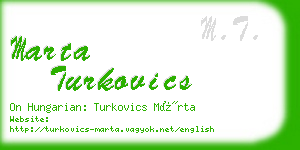 marta turkovics business card